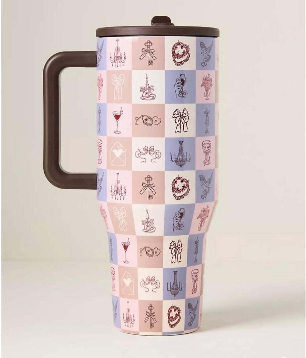 HydroJug x Anthropologie Traveler 40oz Stainless Steel Tumbler - Key to My Heart